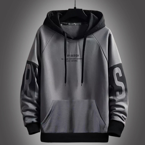 Premium Quality Dark Ash Color Full Sleeve Hoodie Jacket for Men